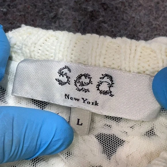 Sea New York Crochet Yoke Maxi Dress – Size L - Picture 11 of 13